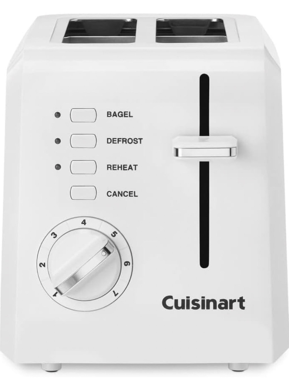 Cuisinart White 2-Slot Toaster with Dial and Lever - Picture 5 of 6